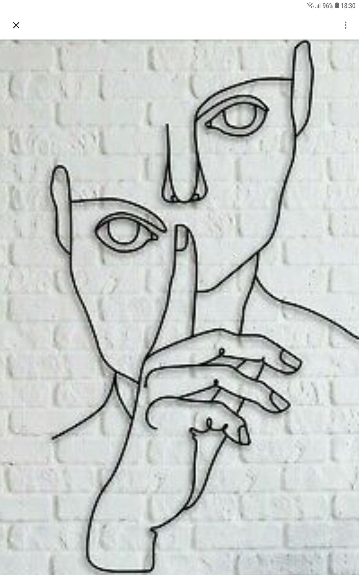 Adorno de Pared Artesanal en Hierro – Hecho a Mano - Caras Modernas VII