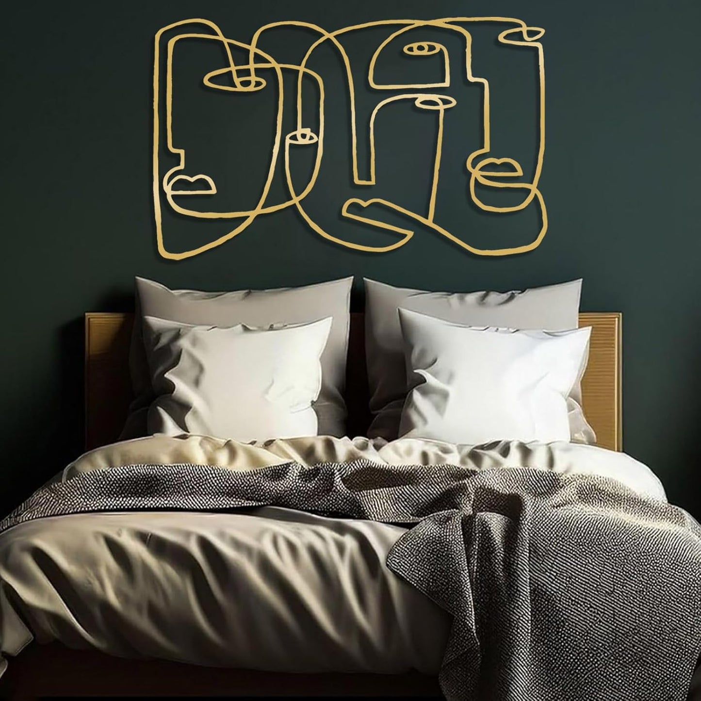 Adorno de Pared Artesanal en Hierro – Hecho a Mano - Caras Modernas IV