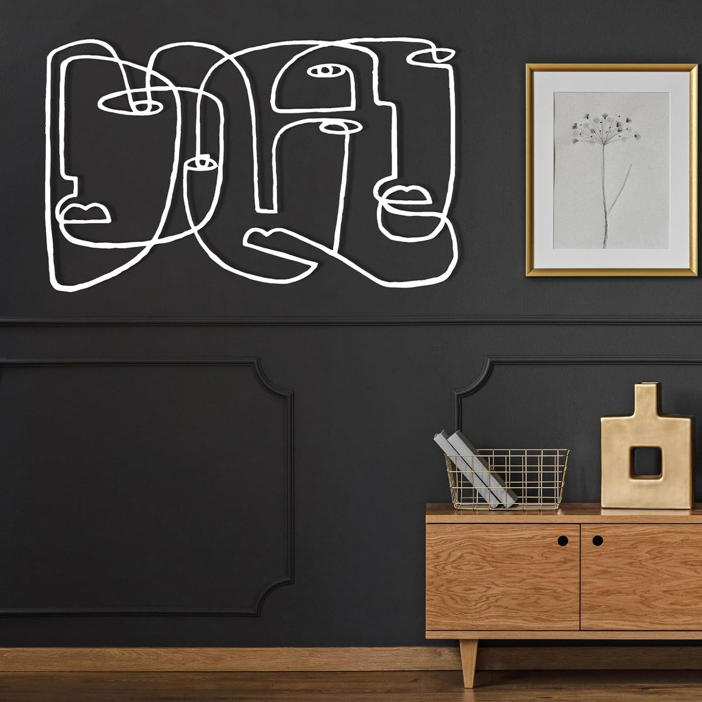 Adorno de Pared Artesanal en Hierro – Hecho a Mano - Caras Modernas IV