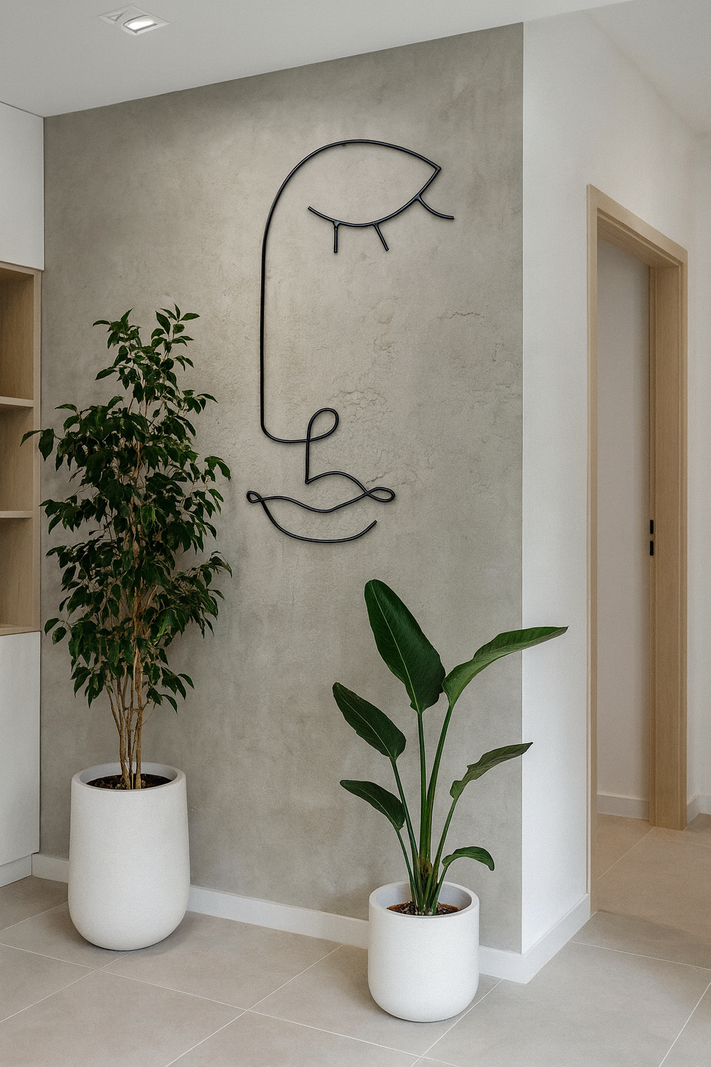 Adorno de Pared Artesanal en Hierro – Hecho a Mano - Caras Modernas VI