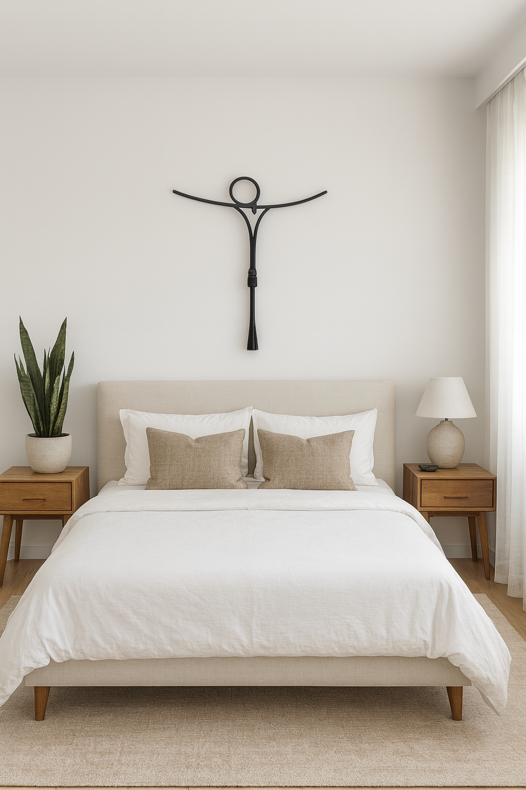 Adorno de Pared Artesanal en Hierro – Hecho a Mano - Cruz Cristiana