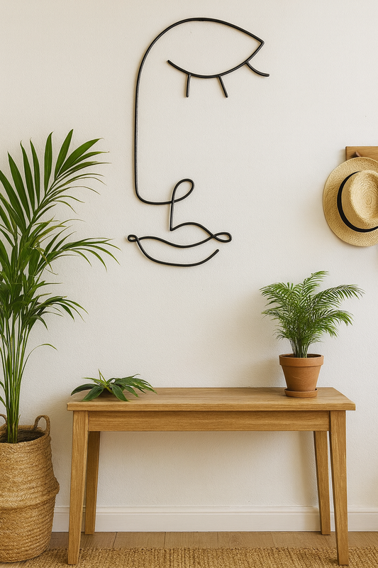 Adorno de Pared Artesanal en Hierro – Hecho a Mano - Caras Modernas VI