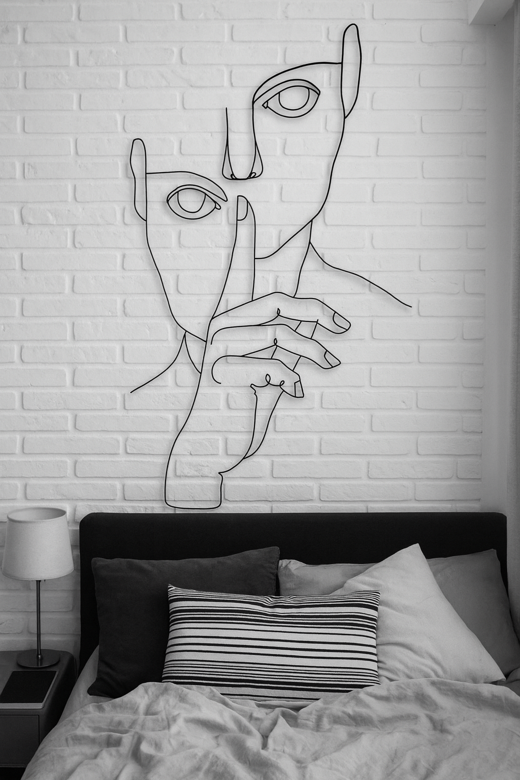 Adorno de Pared Artesanal en Hierro – Hecho a Mano - Caras Modernas VII