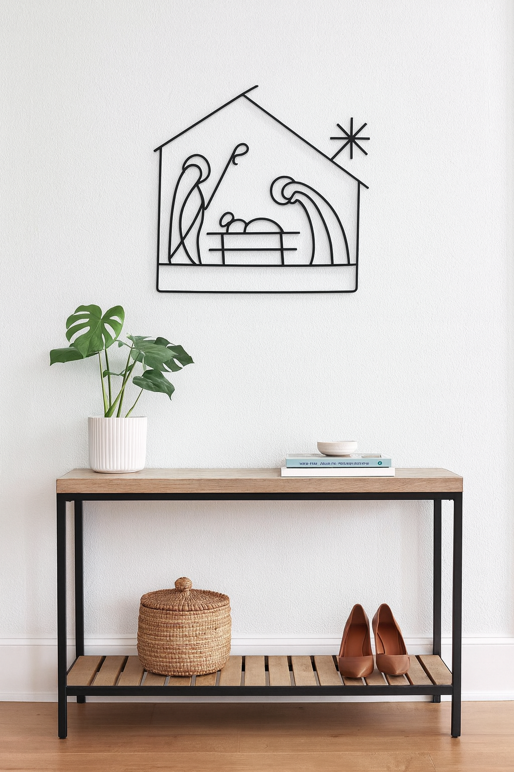 Adorno de Pared Artesanal en Hierro – Hecho a Mano - Pesebre