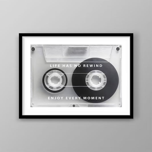 Cuadro Decorativo Música, Cassette, Frases