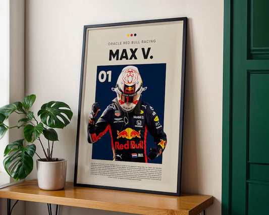 Cuadro Decorativo Póster F1, Fórmula 1, Max V, Red Bull