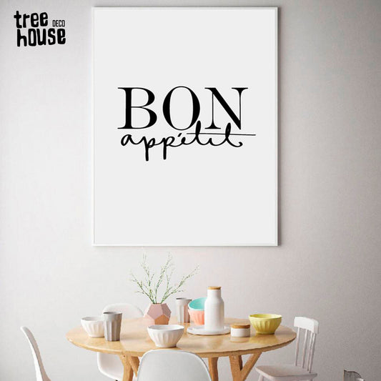 Cuadro Decorativo Frase , "BON apettit" - Tree House Deco