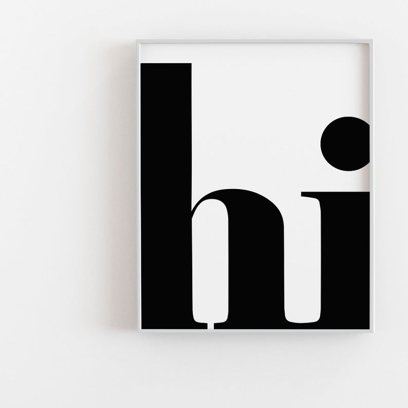 Cuadro Decorativo Frase , "hi" - Tree House Deco
