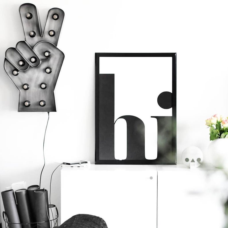 Cuadro Decorativo Frase , "hi" - Tree House Deco