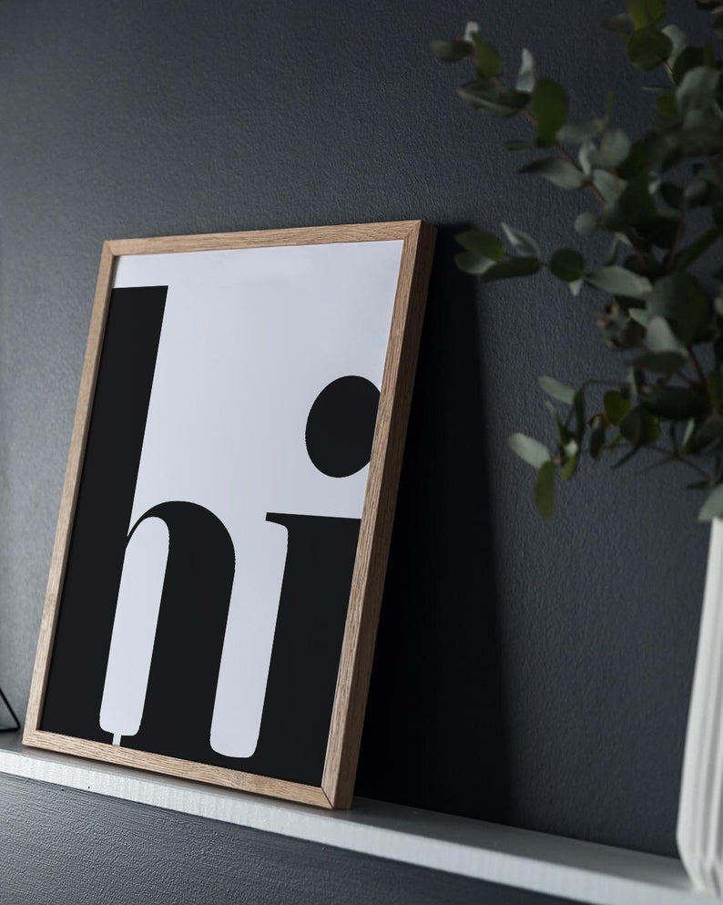 Cuadro Decorativo Frase , "hi" - Tree House Deco
