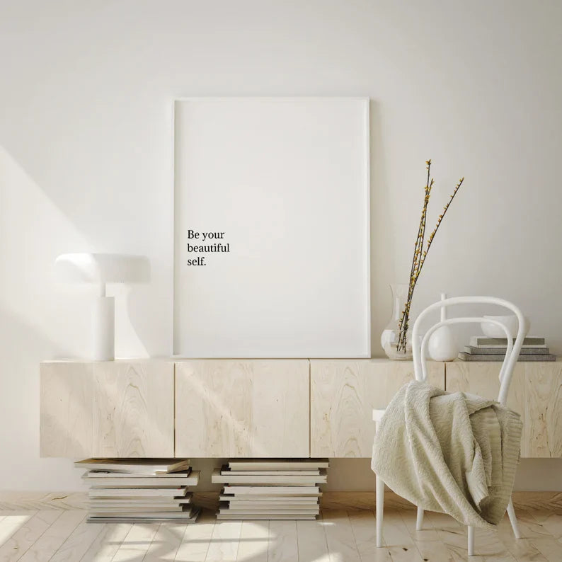 Cuadro Decorativo Frase Be your beuatiful Self