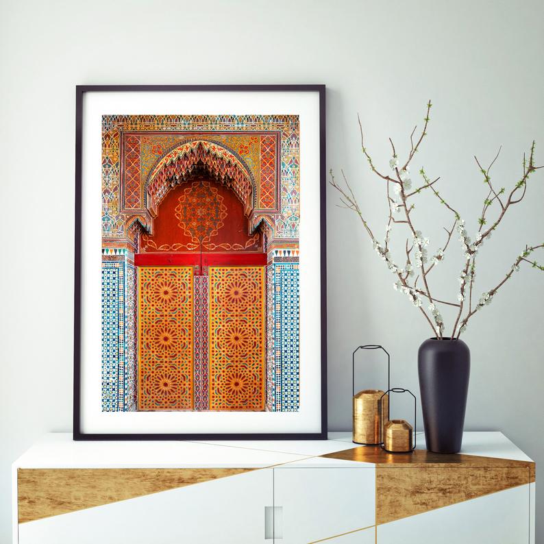 Cuadro Decorativo Travel , Puerta India , En color - Tree House Deco