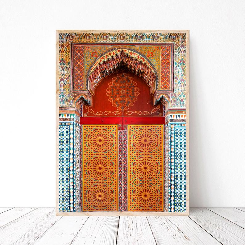 Cuadro Decorativo Travel , Puerta India , En color - Tree House Deco