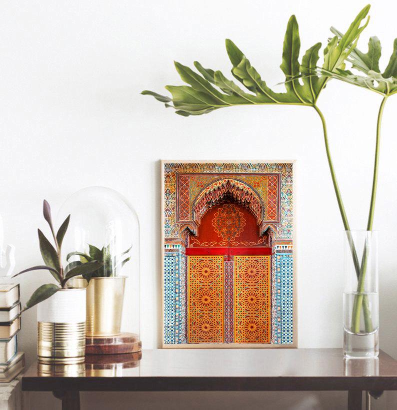 Cuadro Decorativo Travel , Puerta India , En color - Tree House Deco