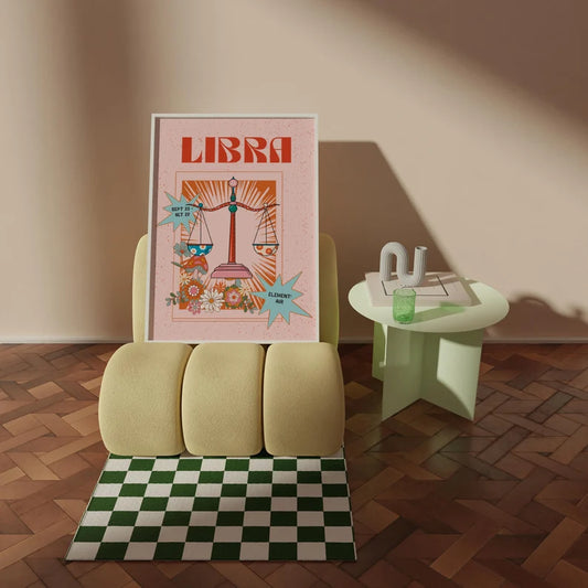 Cuadro Decorativo Póster, Zodiaco, Libra III Colores