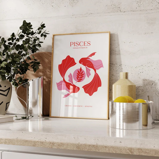 Cuadro Decorativo Póster, Zodiaco Piscis II