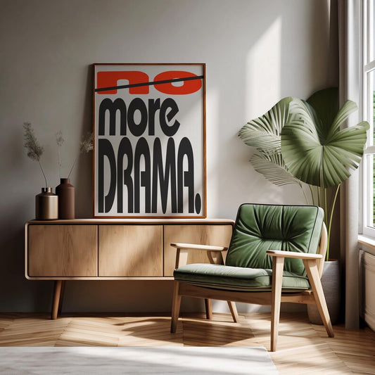 Cuadro Decorativo No More Drama, Frases