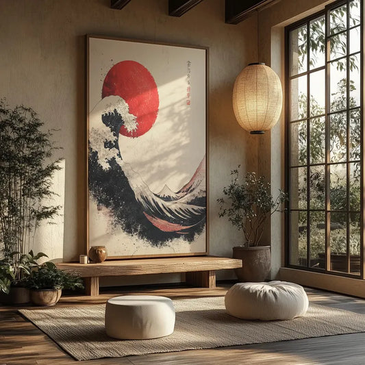 Cuadro Decorativo Póster La gran ola de Kanagawa Japón