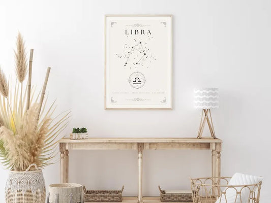Cuadro Decorativo Póster, Zodiaco Libra VI