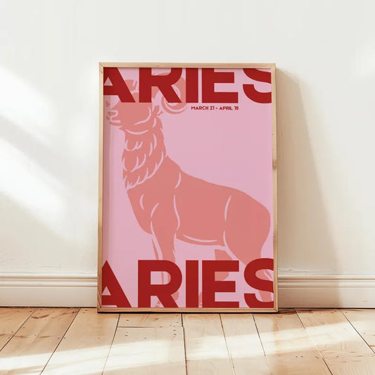 Cuadro Decorativo Póster, Zodiaco Aries IV