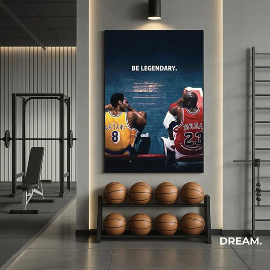 Cuadro Decorativo Póster Basketball Jordan y Bryant