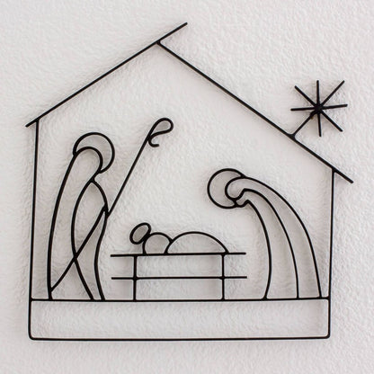 Adorno de Pared Artesanal en Hierro – Hecho a Mano - Pesebre