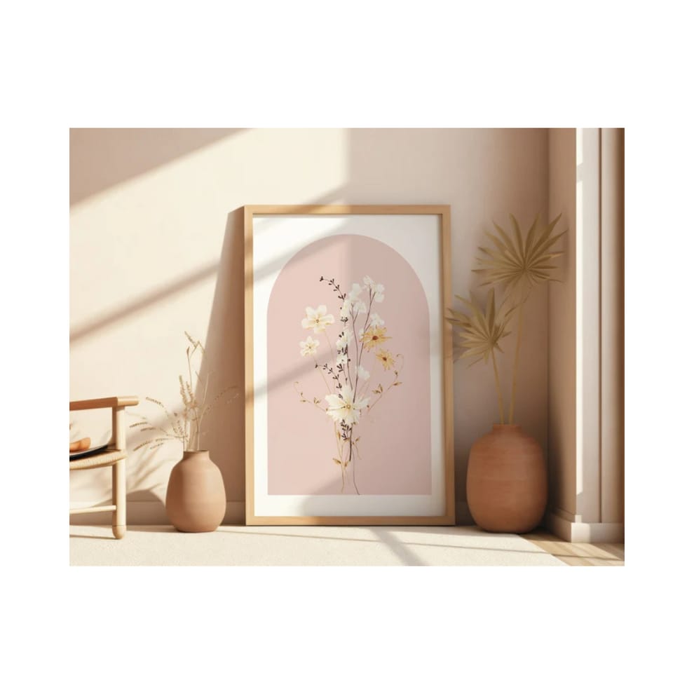 Set x3 Cuadros Diseño Botánico Flores Acuarela