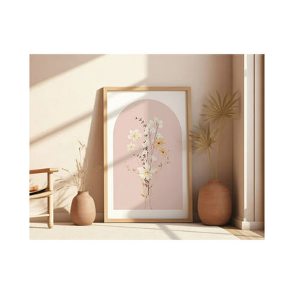 Set x3 Cuadros Diseño Botánico Flores Acuarela