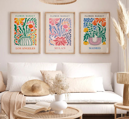 Set x3 Cuadros  Abstracto, Colores, Colours in the Air XX