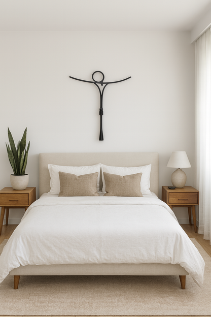 Adorno de Pared Artesanal en Hierro – Hecho a Mano - Cruz Cristiana