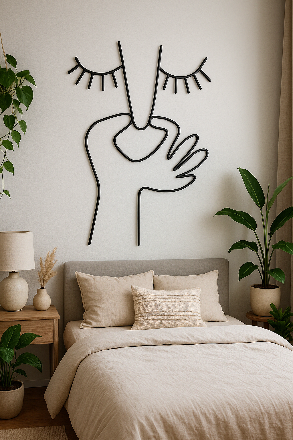 Adorno de Pared Artesanal en Hierro – Hecho a Mano - Caras Modernas VIII