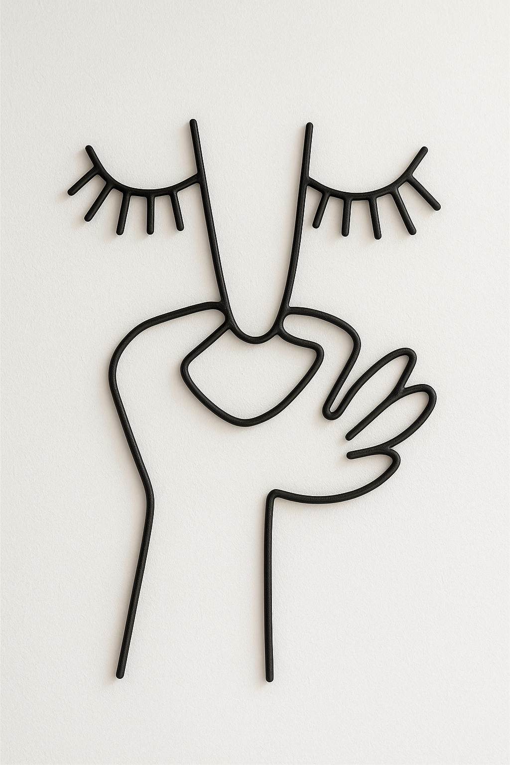 Adorno de Pared Artesanal en Hierro – Hecho a Mano - Caras Modernas VIII