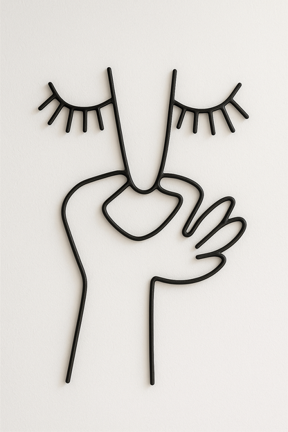 Adorno de Pared Artesanal en Hierro – Hecho a Mano - Caras Modernas VIII