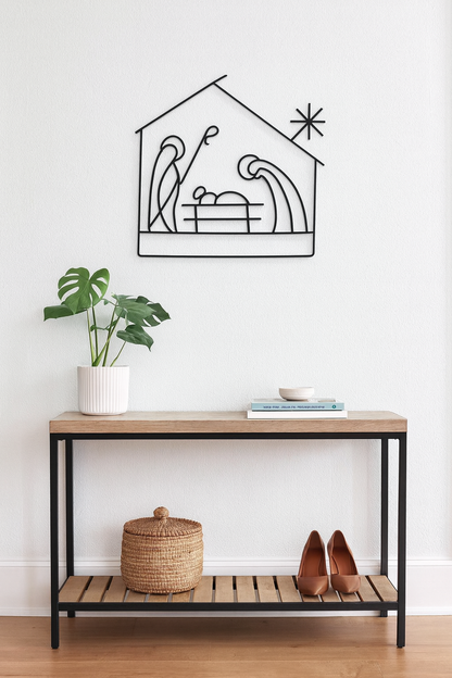Adorno de Pared Artesanal en Hierro – Hecho a Mano - Pesebre