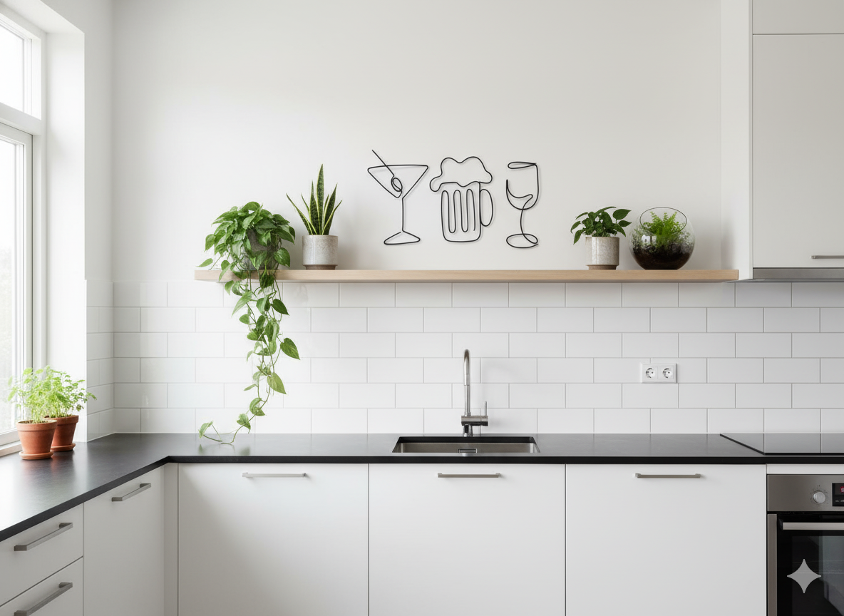 Set x 3 Adorno de Pared Artesanal en Hierro – Hecho a Mano - Bar