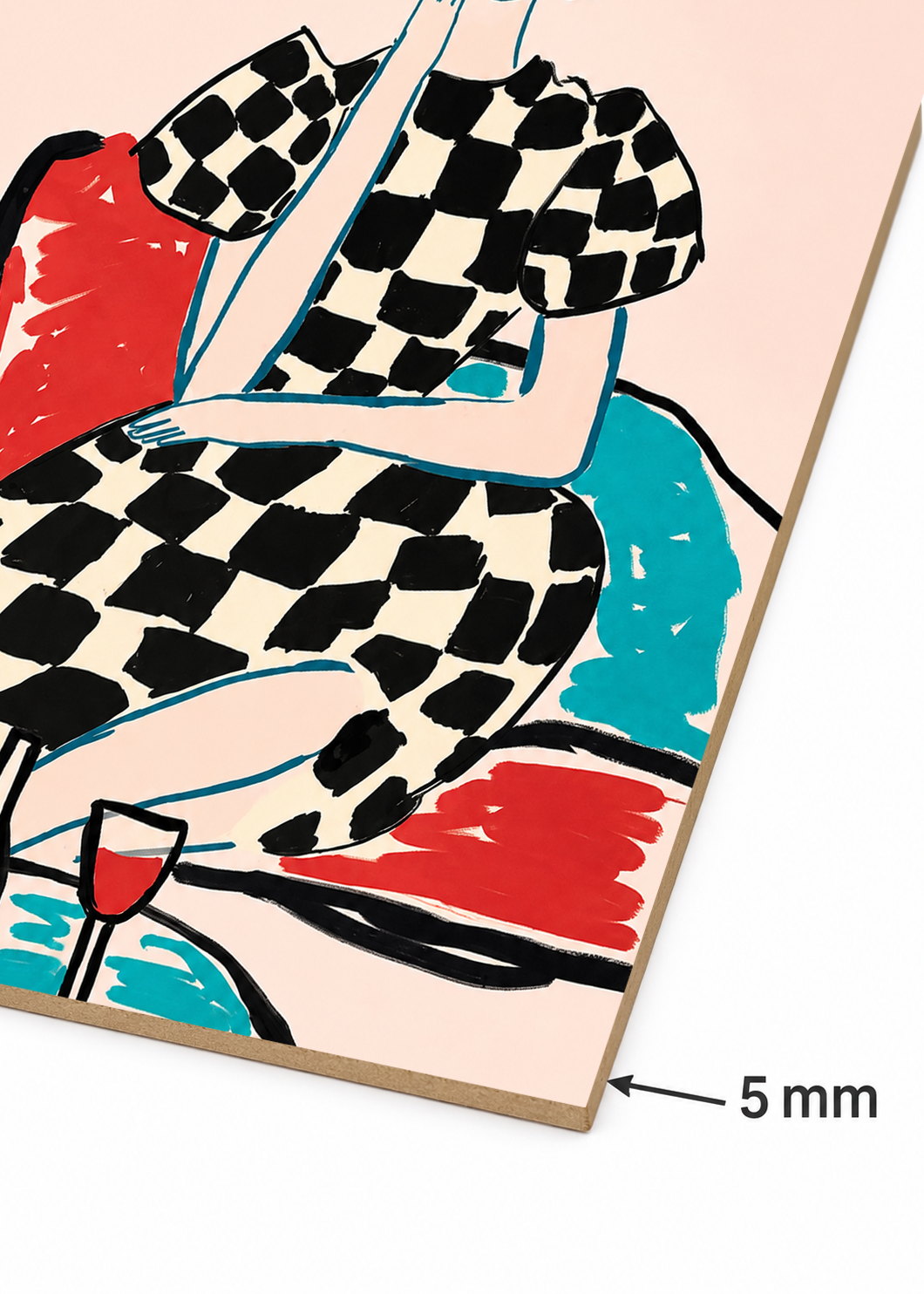 Cuadro Decorativo Sin Marco - MDF 9mm Abstractos Ilustraciones Modernas XXXIV - foto 6