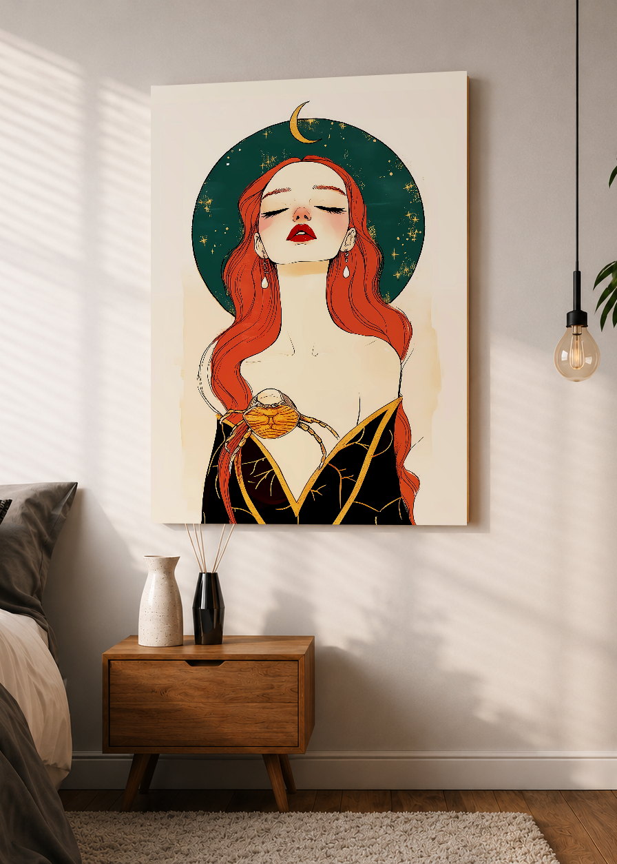 Cuadro Decorativo Sin Marco - MDF 9mm Artistas del Zodíaco Astrología Cáncer VII - foto 1