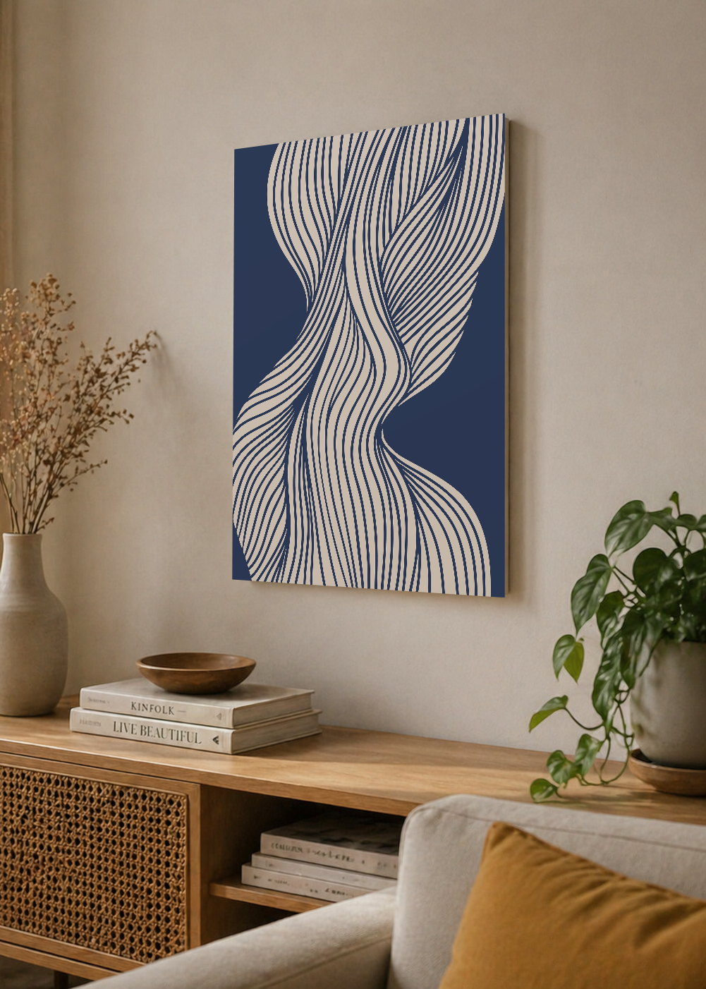 Cuadro Decorativo Sin Marco - MDF 9mm Azul Como el Mar Azul II - foto 4