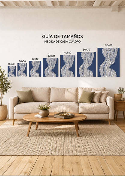 Cuadro Decorativo Sin Marco - MDF 9mm Azul Como el Mar Azul II - foto 5