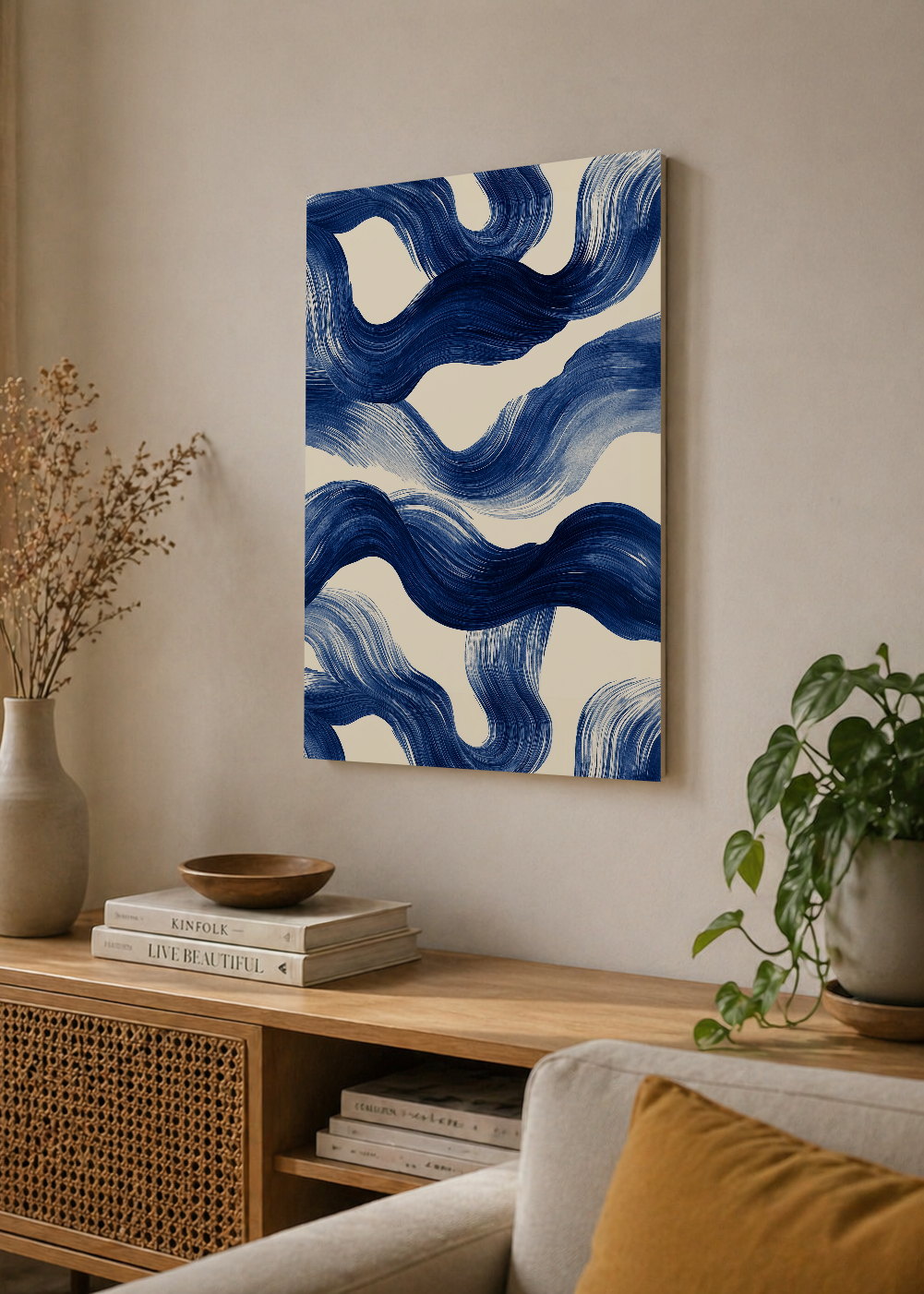 Cuadro Decorativo Sin Marco - MDF 9mm Azul Como el Mar Azul III - foto 4