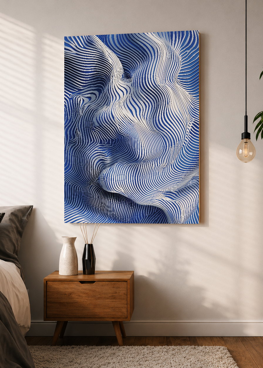 Cuadro Decorativo Sin Marco - MDF 9mm Azul Como el Mar Azul I - foto 1
