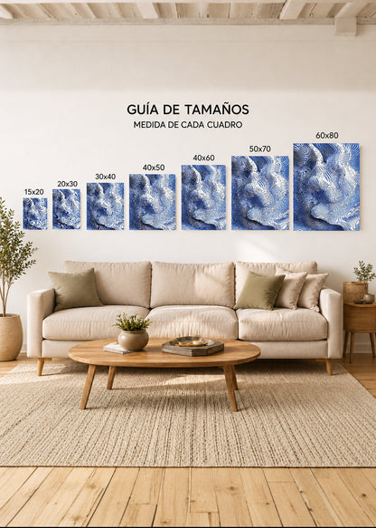 Cuadro Decorativo Sin Marco - MDF 9mm Azul Como el Mar Azul I - foto 5