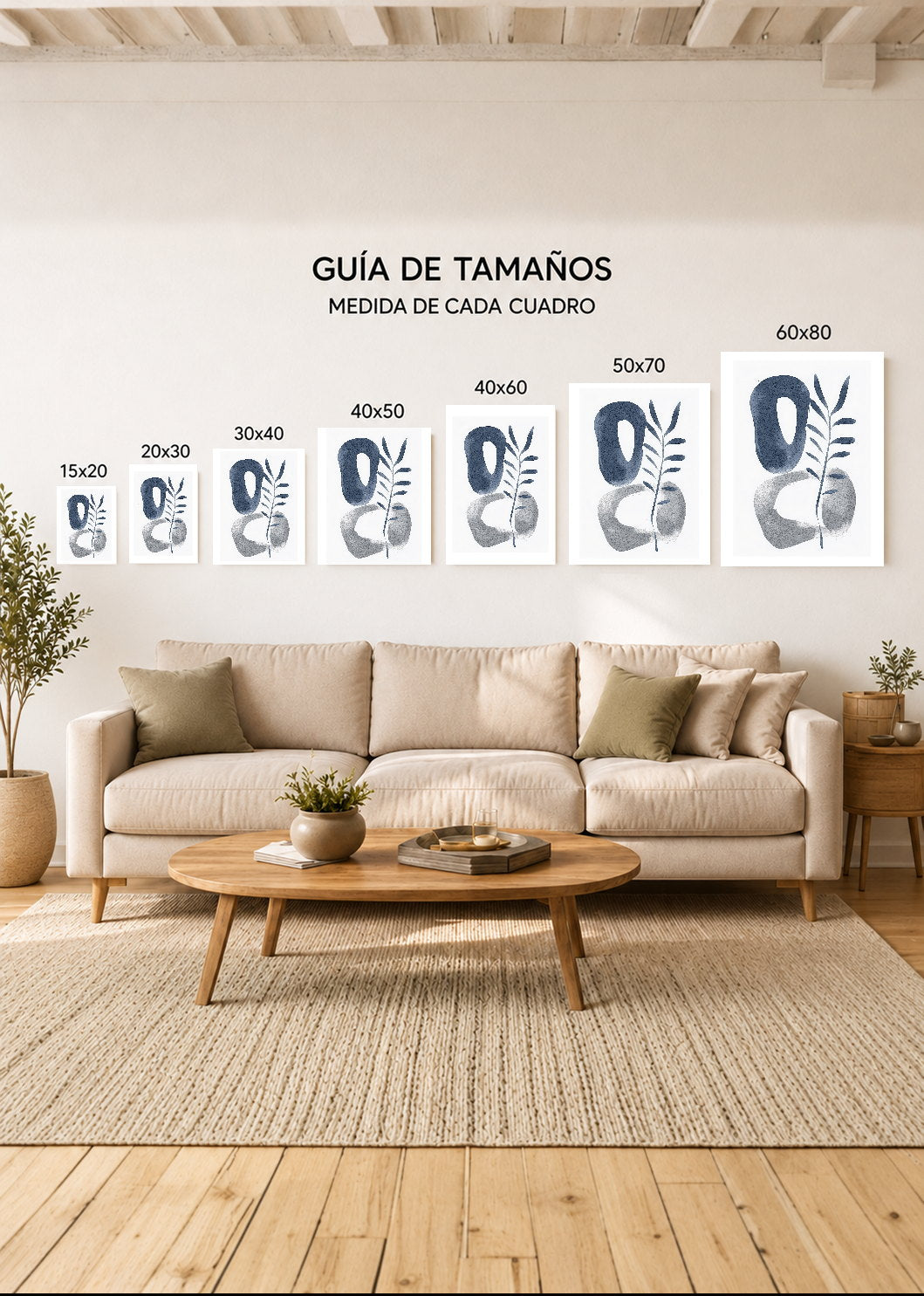Cuadro Decorativo Sin Marco - MDF 9mm Azul Como el Mar Azul VIII - foto 5