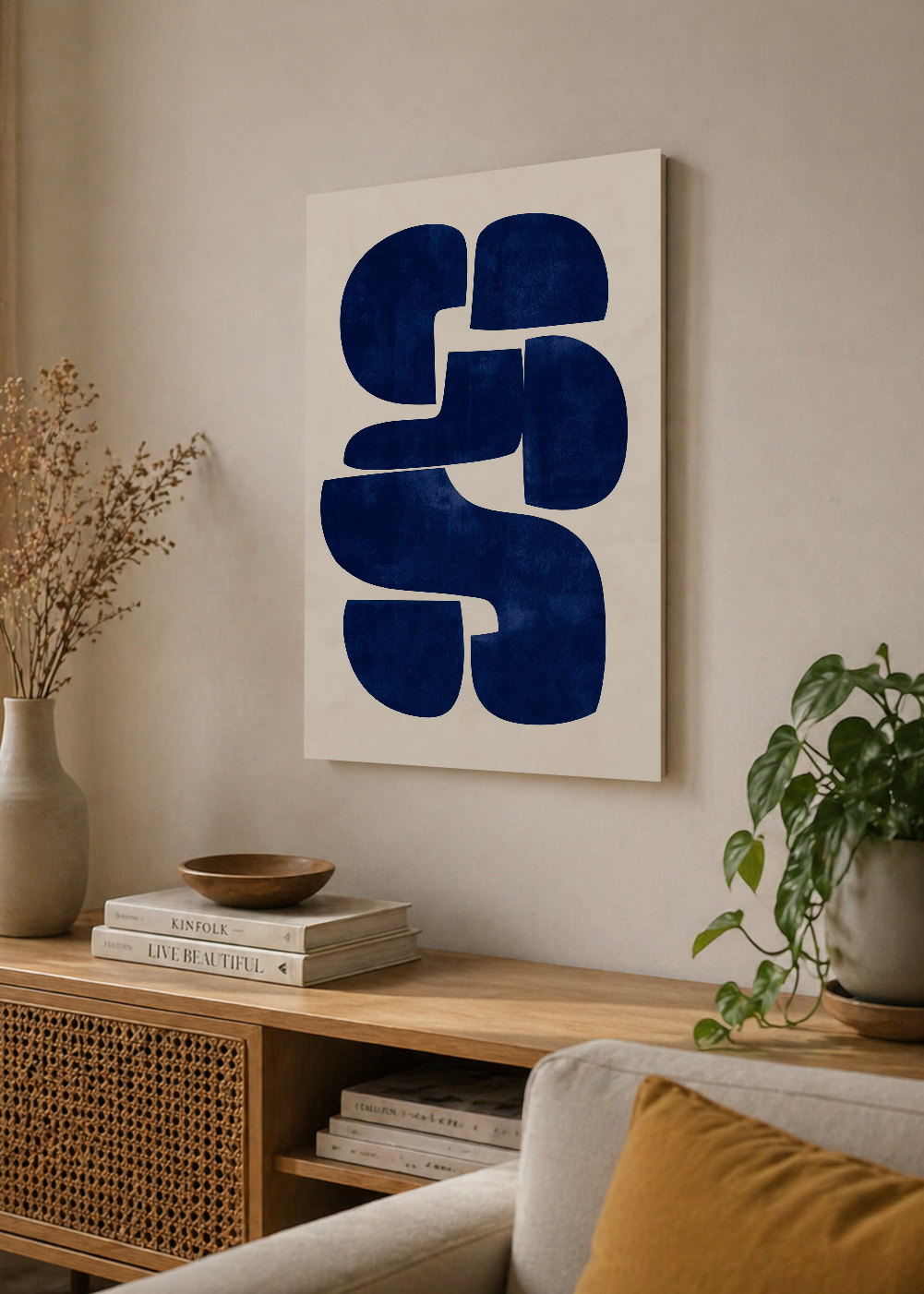 Cuadro Decorativo Sin Marco - MDF 9mm Azul Como el Mar Azul V - foto 4