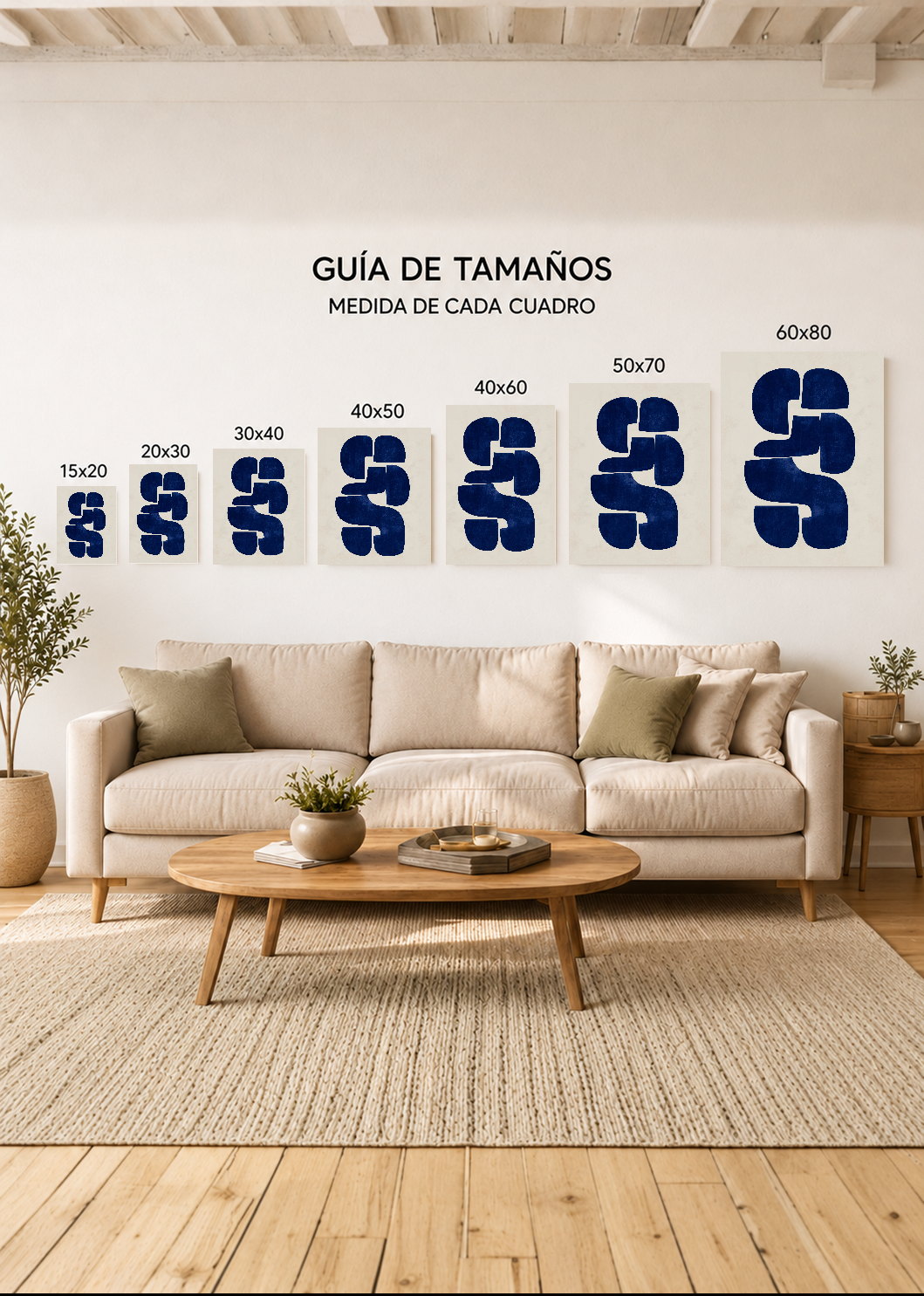 Cuadro Decorativo Sin Marco - MDF 9mm Azul Como el Mar Azul V - foto 5