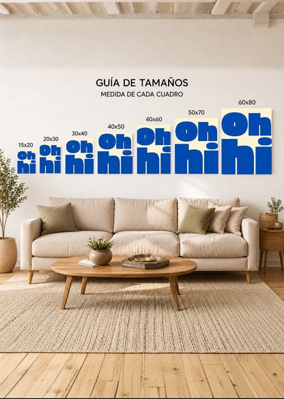 Cuadro Decorativo Sin Marco - MDF 9mm Azul Como el Mar Azul XIII - foto 5