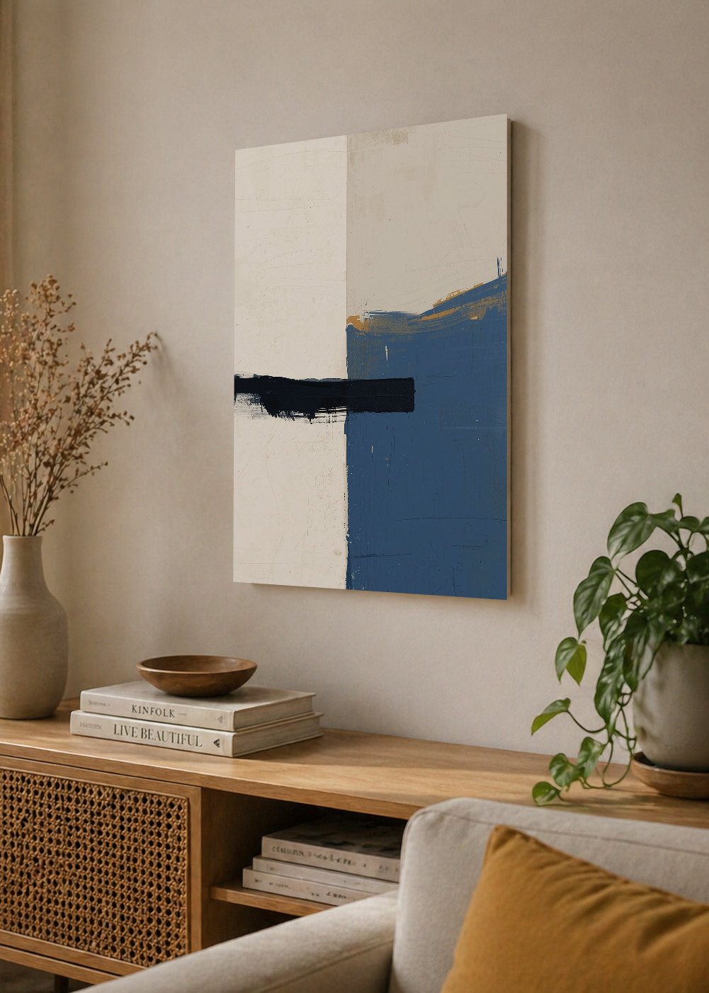 Cuadro Decorativo Sin Marco - MDF 9mm Azul Como el Mar Azul XIX - foto 4