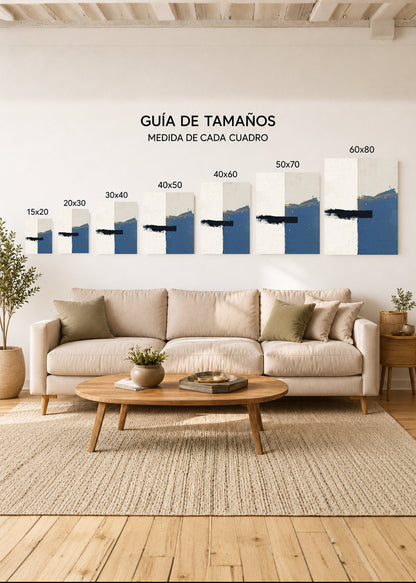 Cuadro Decorativo Sin Marco - MDF 9mm Azul Como el Mar Azul XIX - foto 5