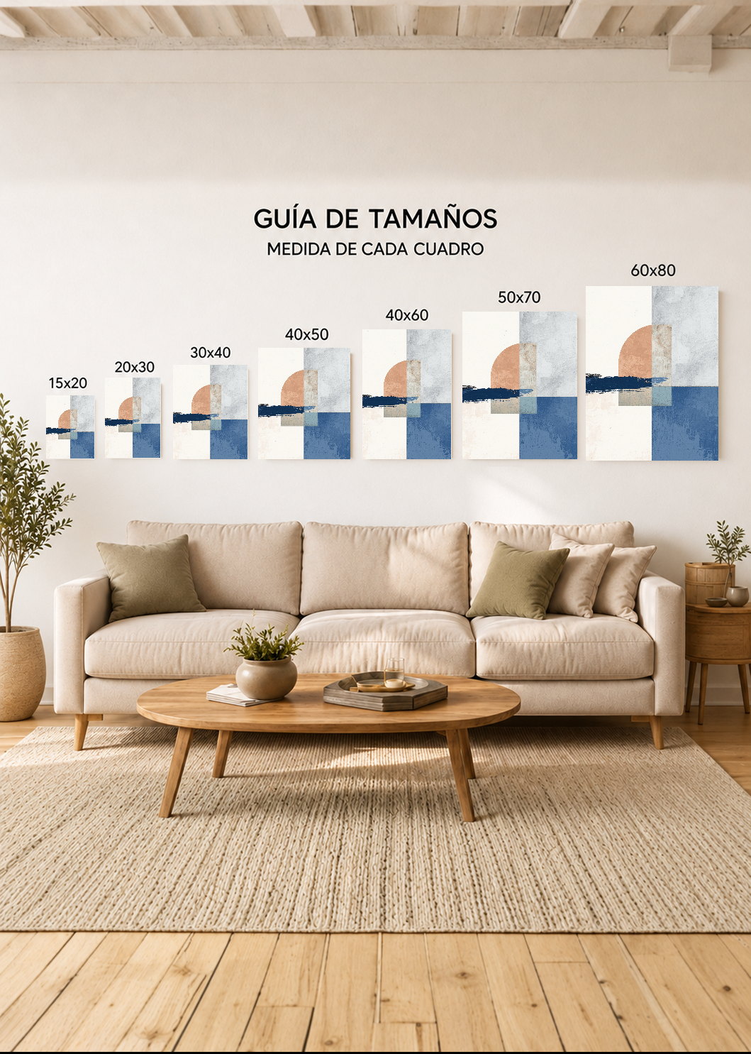 Cuadro Decorativo Sin Marco - MDF 9mm Azul Como el Mar Azul XX - foto 5