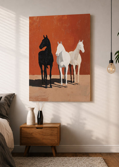 Cuadro Decorativo Sin Marco - MDF 9mm Caballos Amantes de los Caballos VII - foto 1